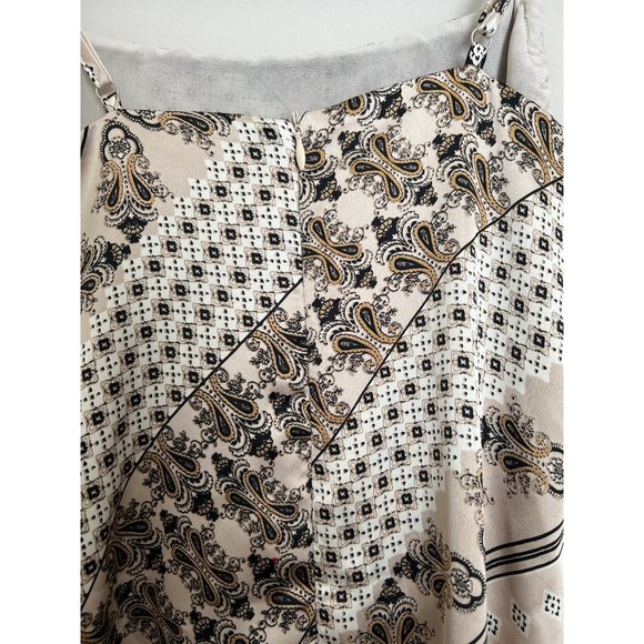 Forever 21 Midi Tan Paisley Design Slip Dress - Size Small - Picture 4 of 5